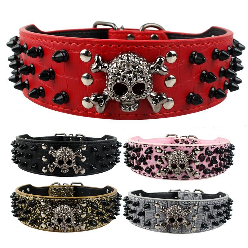 Skull Embellished PU Leather Collar
