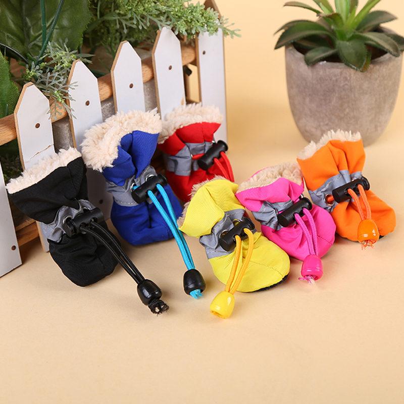 Soft Plush Anti-Slip Winter Shoes for Dogs - Trendha