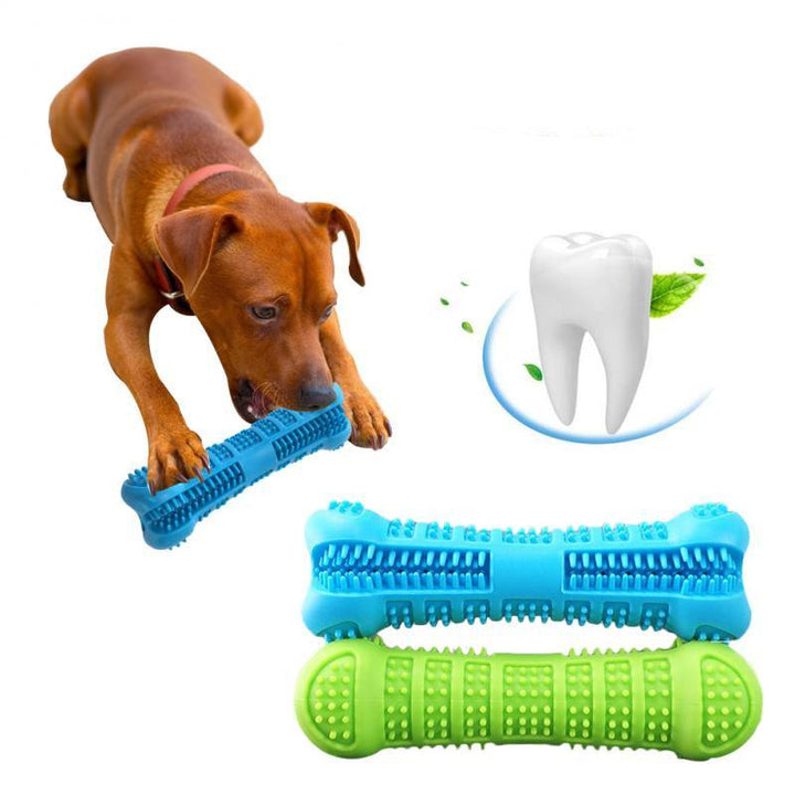 Soft Silicone Bone-Shaped Dog Toothbrush - Trendha