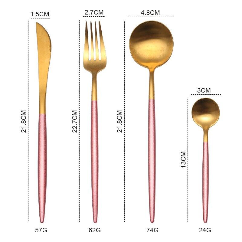 Stainless Steel Cutlery Set in Gold - Trendha