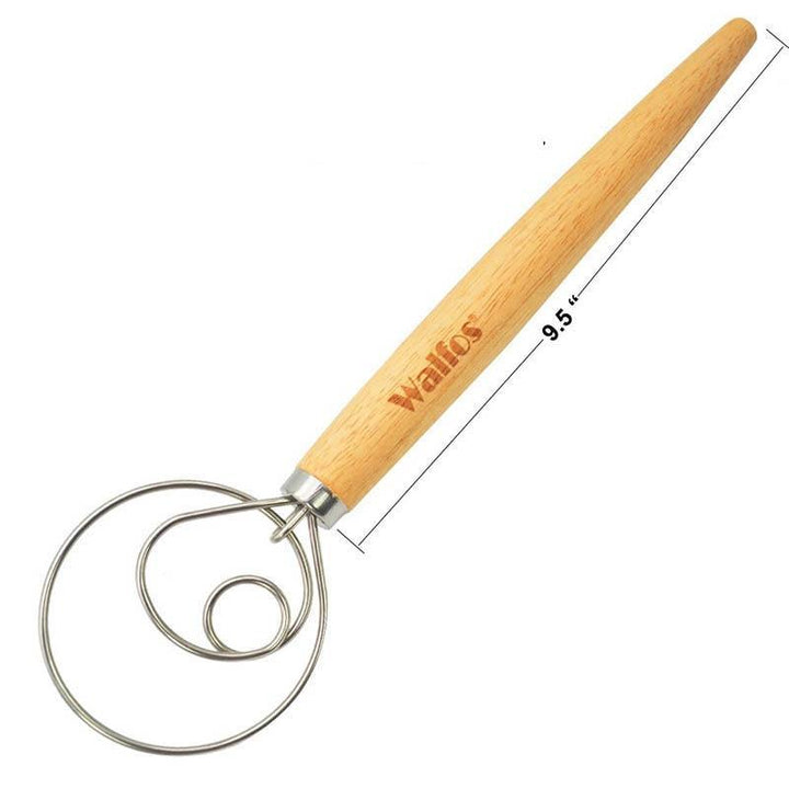 Stainless Steel Danish Whisk with Wooden Handle - Trendha