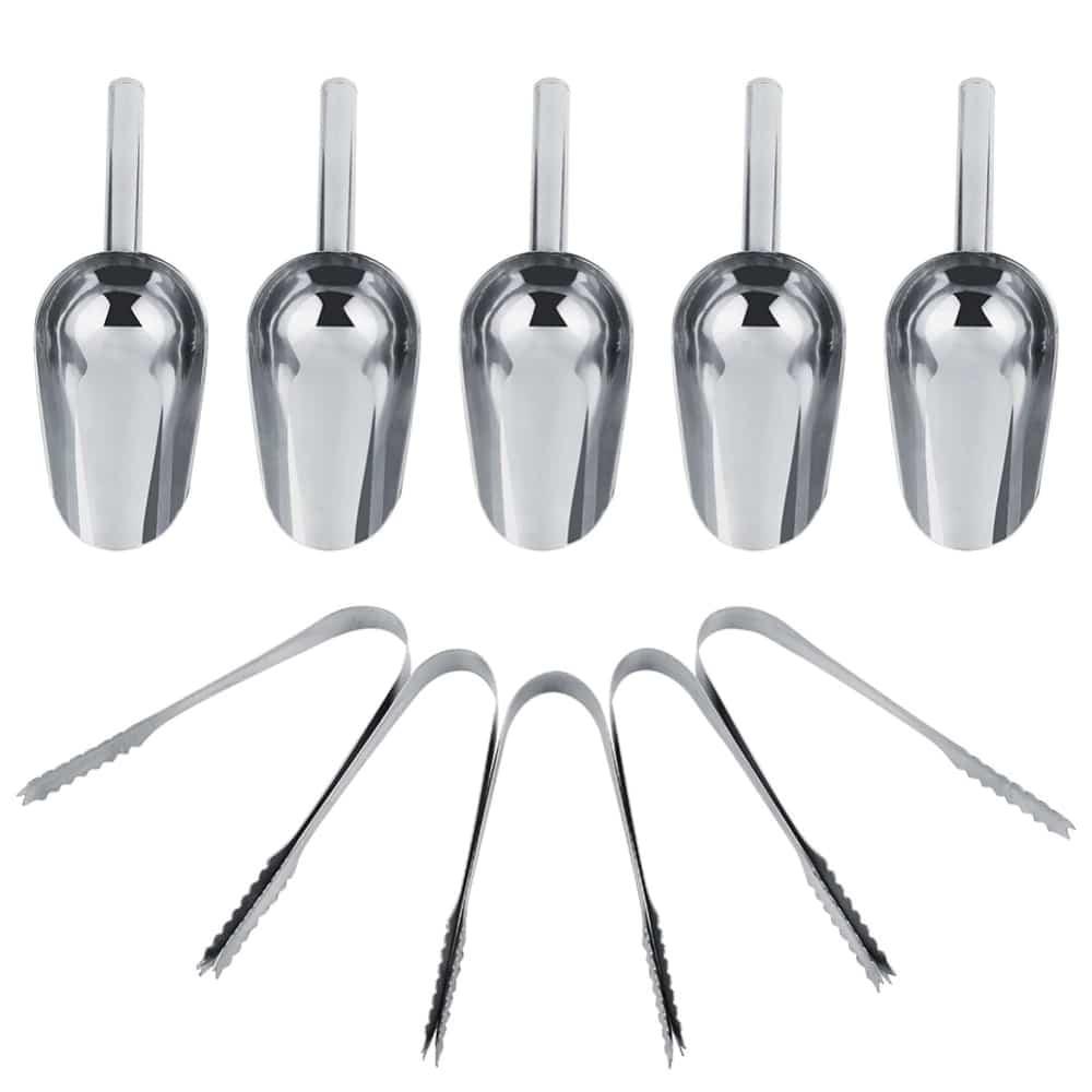Stainless Steel Serving Scoop and Tong Options