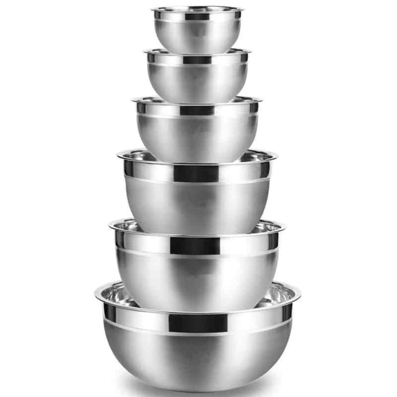 Stainless Steel Mixing Bowl 6 Pcs Set - Trendha