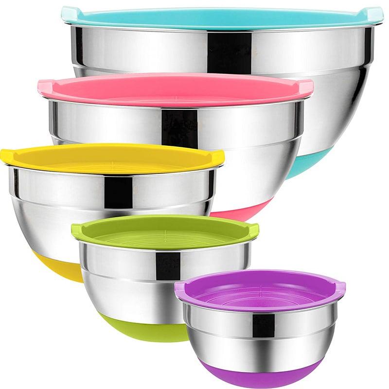 Stainless Steel Mixing Bowls Set 5 Pcs - Trendha