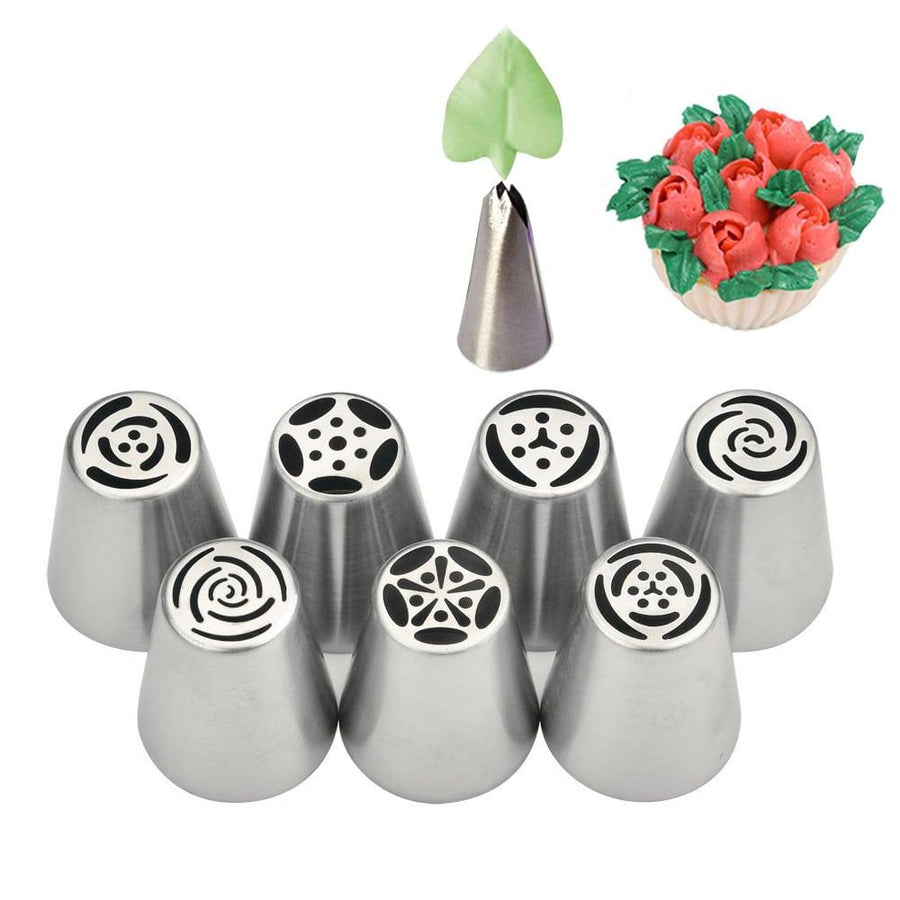 Stainless Steel Pastry Nozzles 8 pcs Set - Trendha