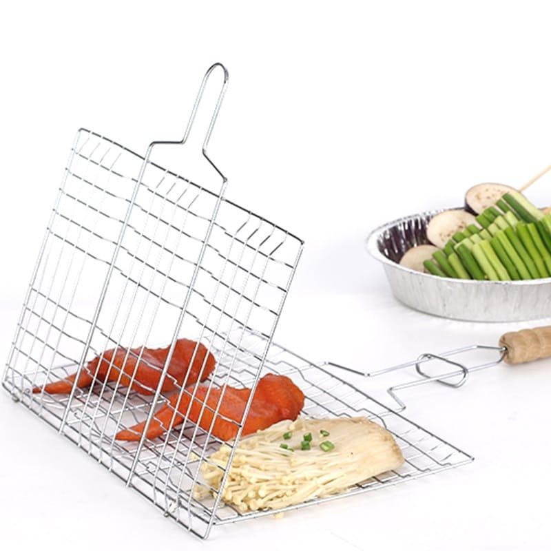 Stainless Steel Portable BBQ Grilling Basket - Trendha