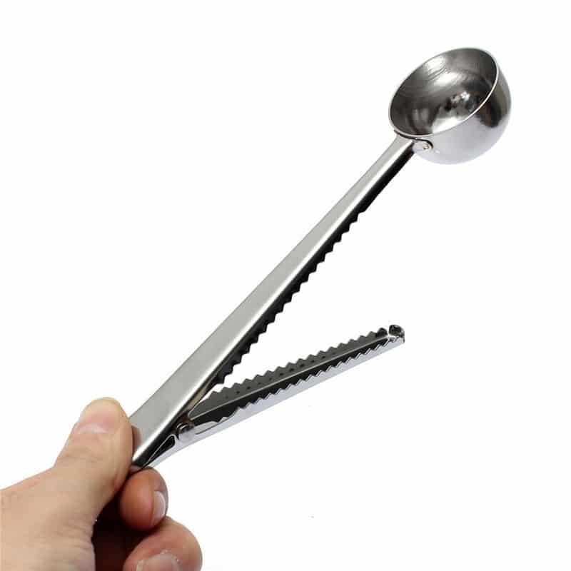 Stainless Steel Tea Scoop with Clip - Trendha