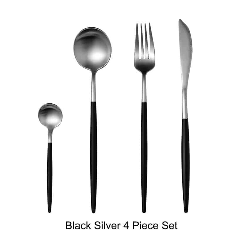 Stainless Steel Two Tone Cutlery Set - Trendha
