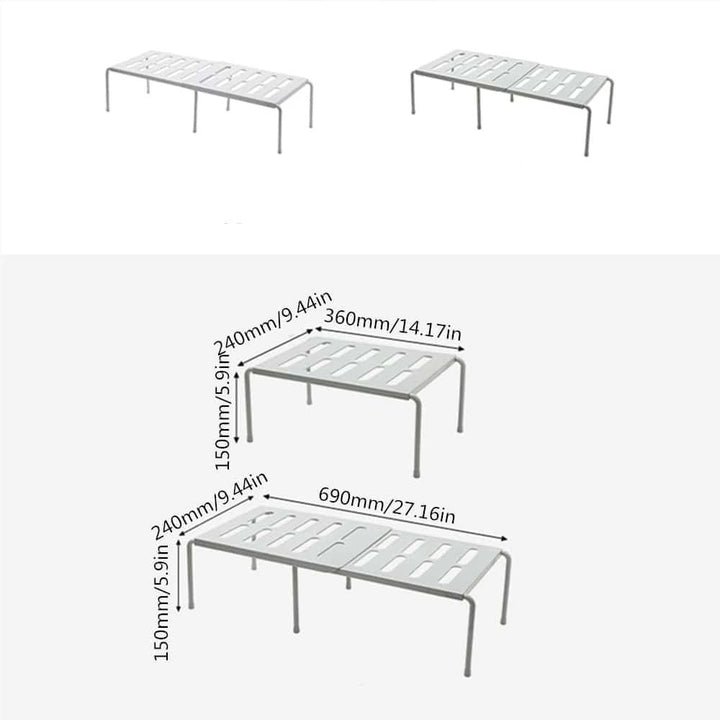 Storage Rack in White and Grey - Trendha