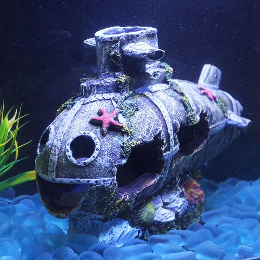 Sunk Submarine Aquarium Decor - Trendha