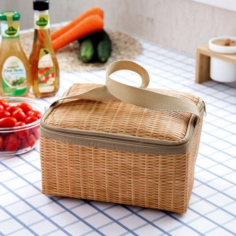 Thermal Insulation Rattan Lunch Bags - Trendha