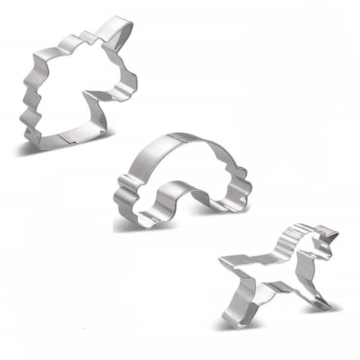 Three Cookie Cutters in Shape of Unicorn - Trendha
