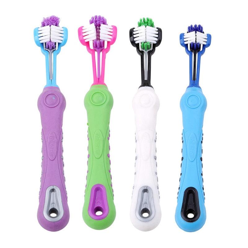 Three Sided Toothbrush for Pets - Trendha