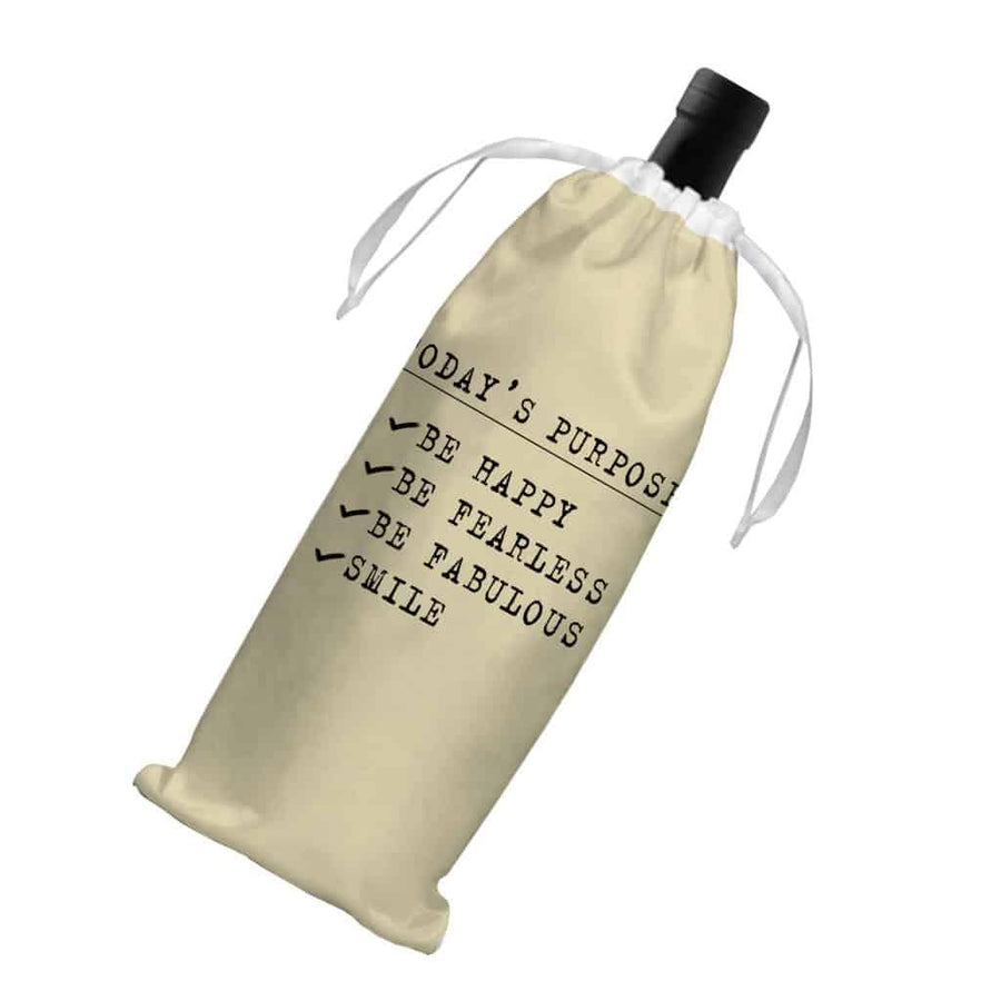 Today's Purpose Wine Tote Bag - Quote Wine Tote Bag - Graphic Wine Tote Bag - Trendha