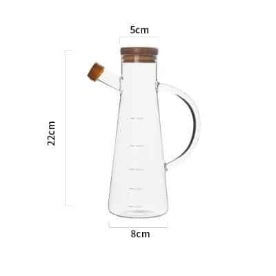 Transparent Glass Oil Bottle With Handle Scale - Trendha