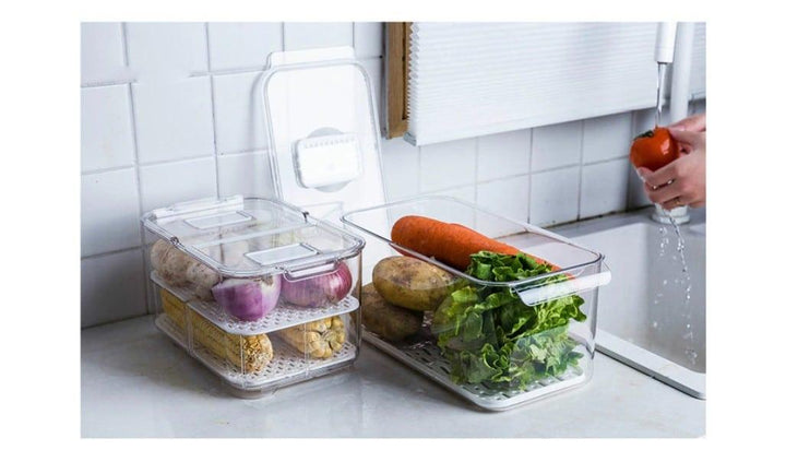 Transparent Plastic Refrigerator Storage Box - Trendha