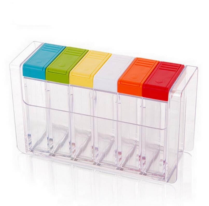 Transparent Storage Jars 6 pcs Set - Trendha