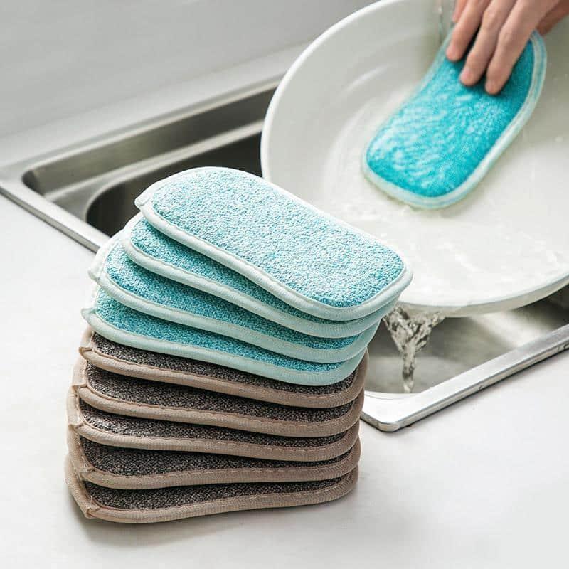 Two Sided Absorbent Sponge Kitchen Cleaning Cloths 1/3 pcs Set