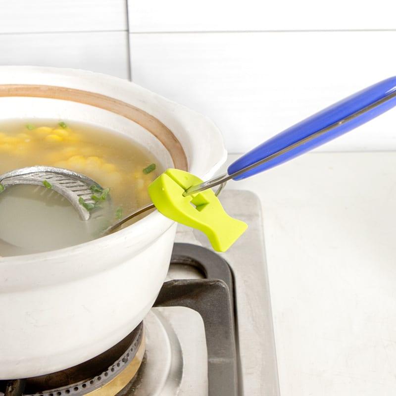 Silicone Pot-Rim Utensil Clips, 2 Pieces