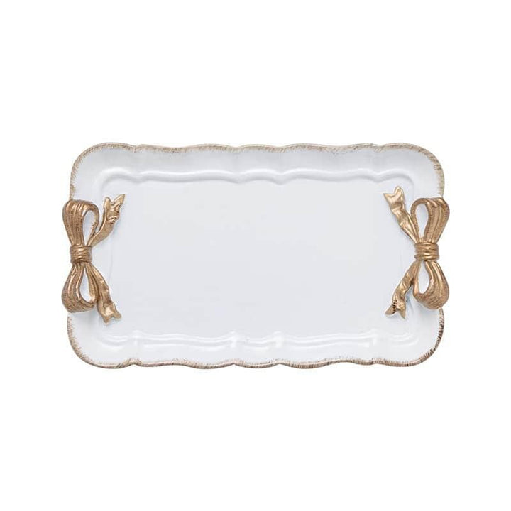Vintage Ceramic Tray with Bow - Trendha