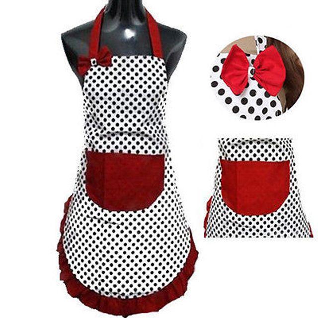 Vintage Wearproof Cotton Women's Kitchen Apron - Trendha