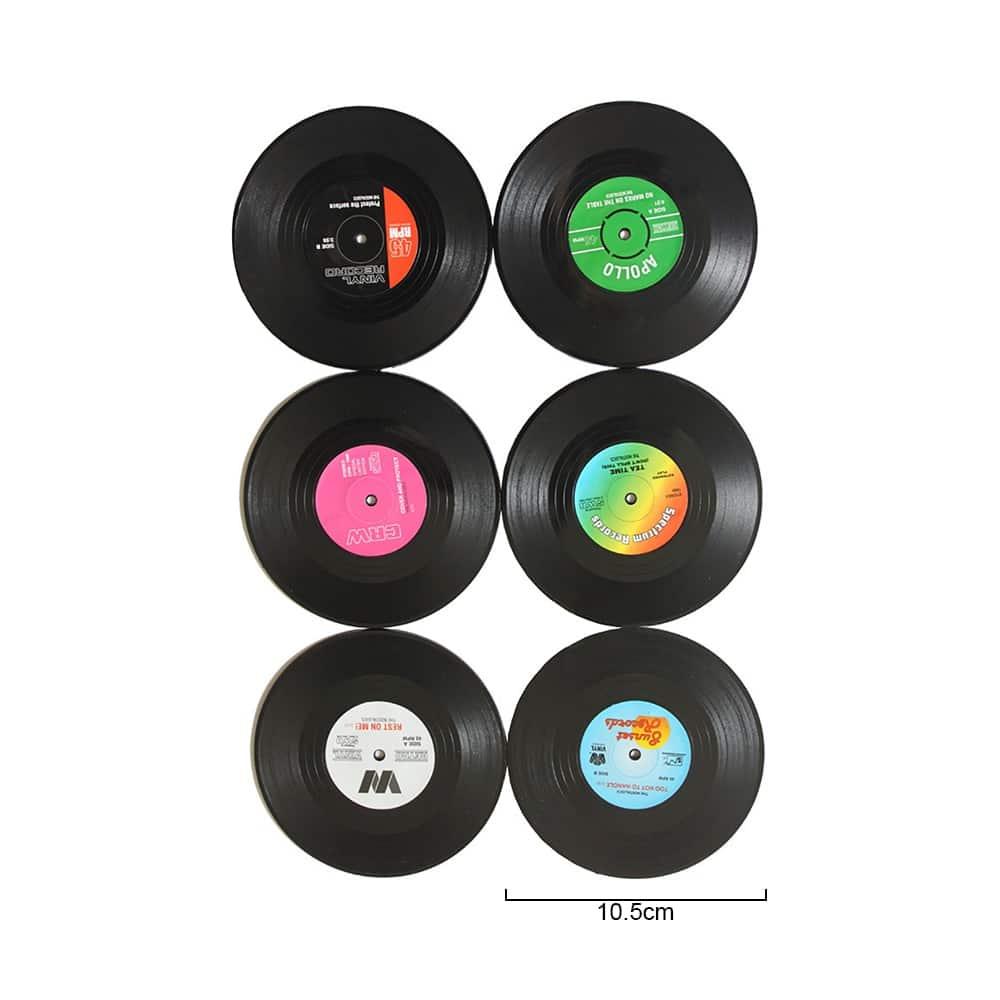 Vinyl Record Themed Mug Pad Set - Trendha