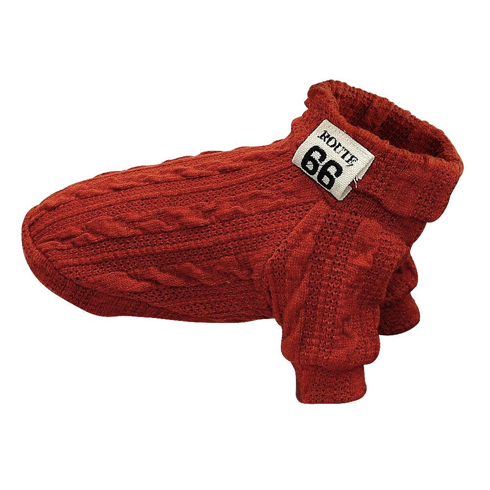 Warm Wool Knitted Turtleneck Cat Sweater - Trendha