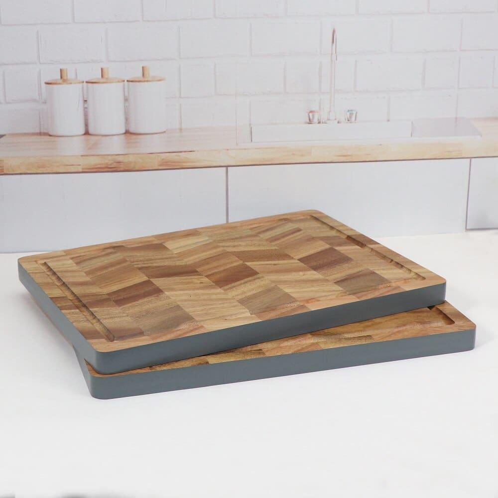 Wave Pattern Acacia Wood Cutting Board - Trendha