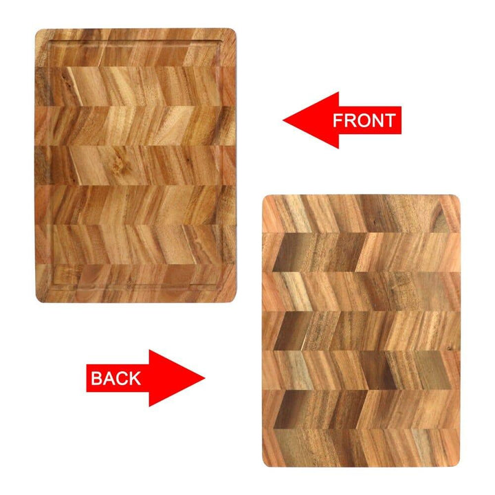 Wave Pattern Acacia Wood Cutting Board - Trendha