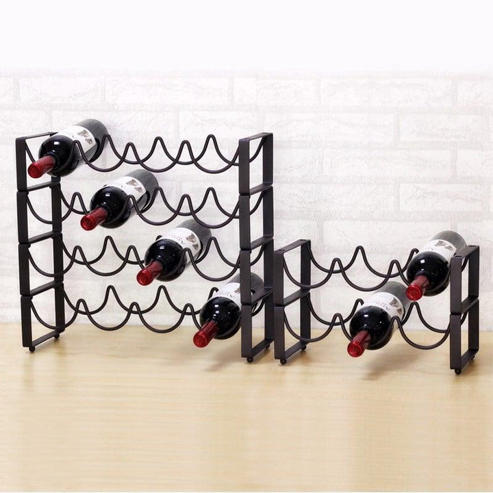 Wine Bottles Iron Rack for Kitchen - Trendha