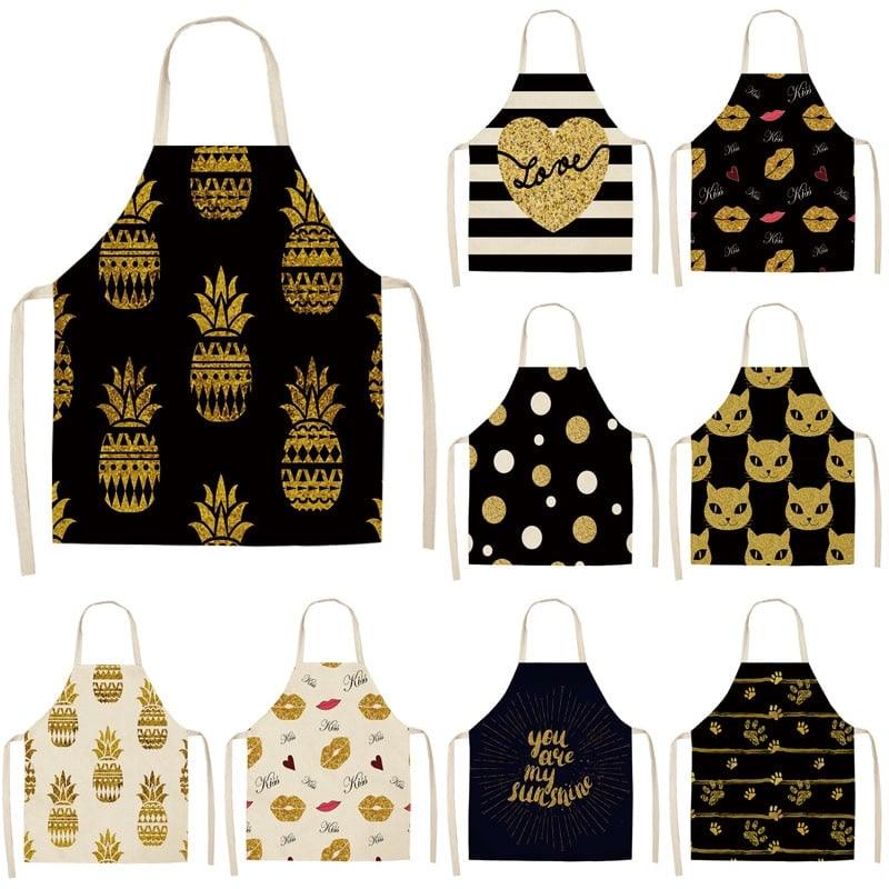 Women's Bronze Patterned Kitchen Apron