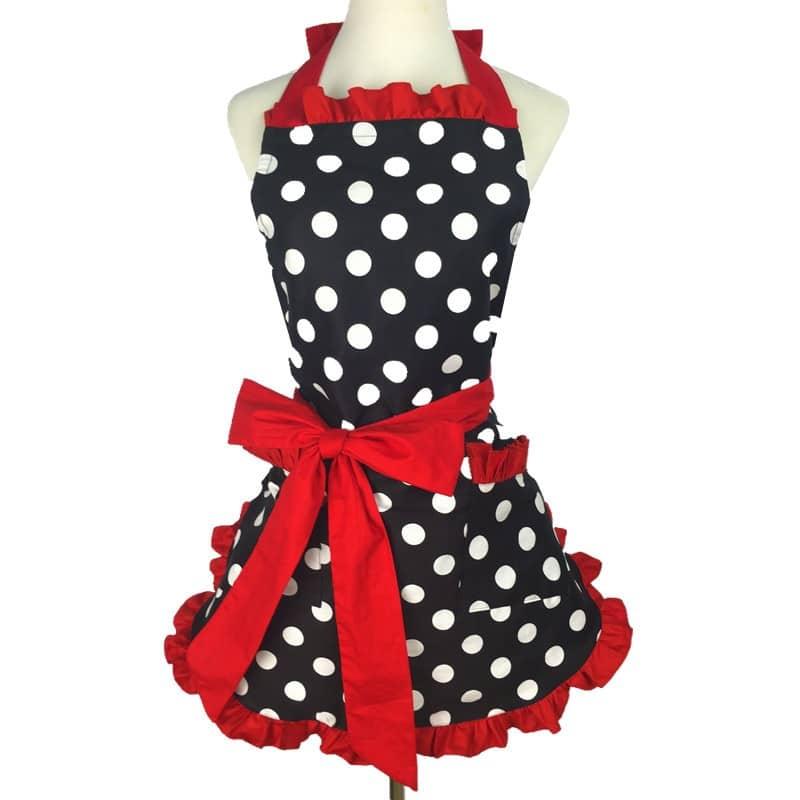 Women's Retro Polka Dot Kitchen Apron