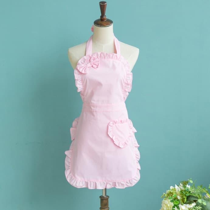 Women's Waterproof Pink Victorian Lace Apron - Trendha