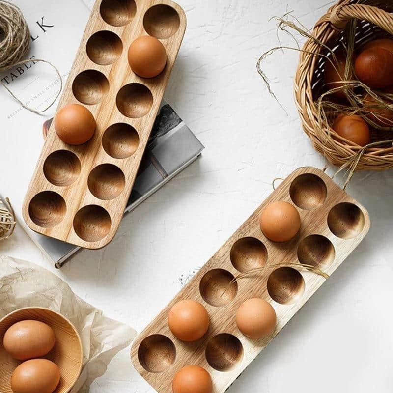 Wood Egg Storage Container - Trendha