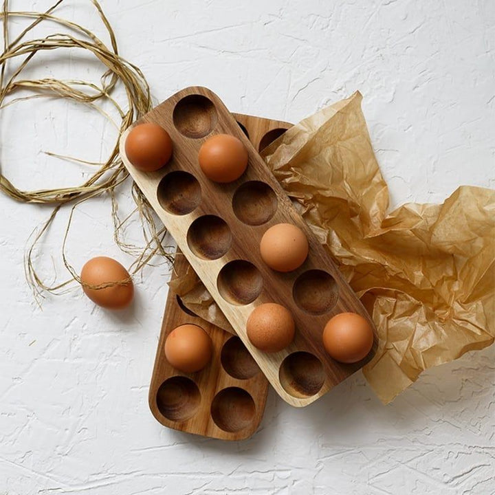 Wood Egg Storage Container - Trendha
