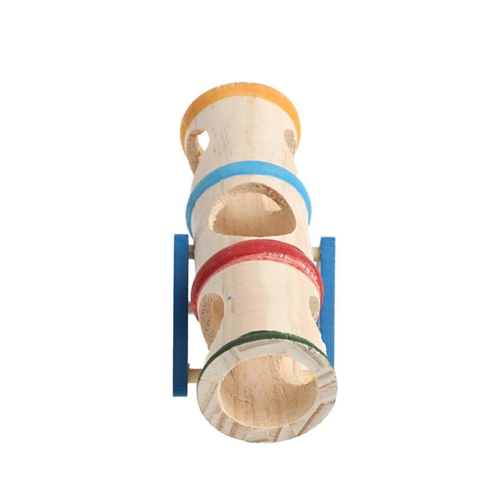 Wooden Seesaw Tube Toy for Small Pets - Trendha