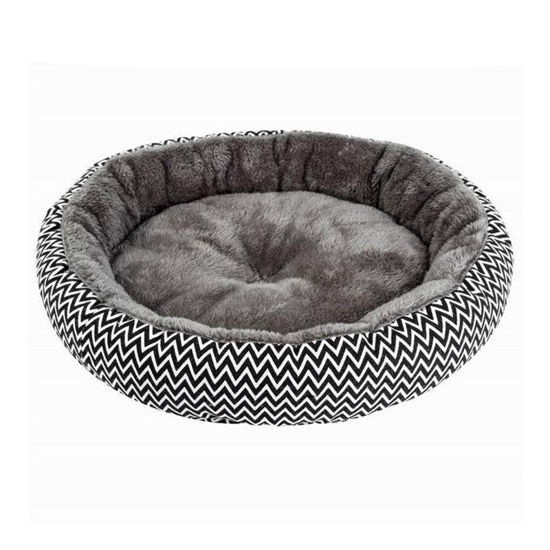 Zig Zag Print Dog Bed